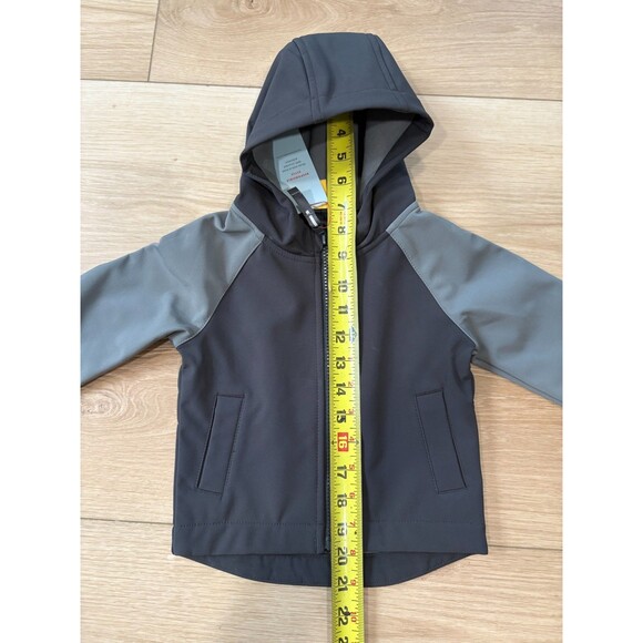 Cat & Jack Baby Boy 12M Hooded Zip-Up Jacket Coat Two-Tone Gray - Picture 2 of 10